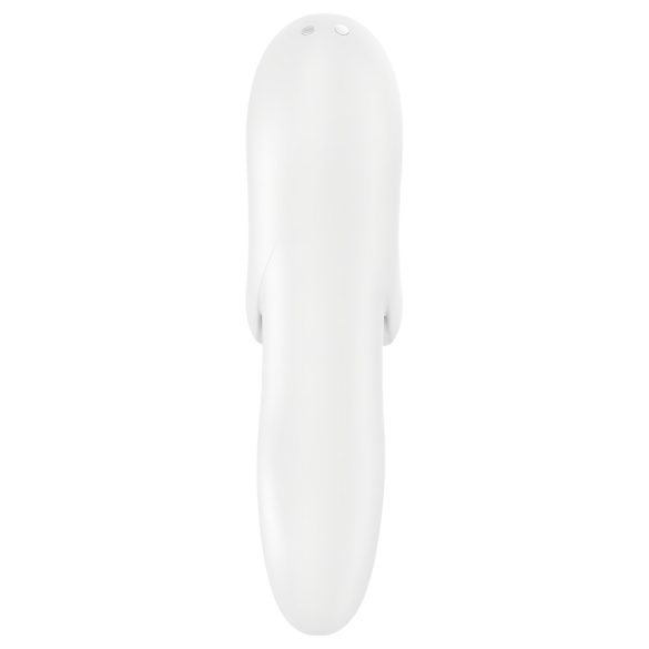 Satisfyer Bold Lover - Punjivi, vodootporni prstni vibrator (bela)