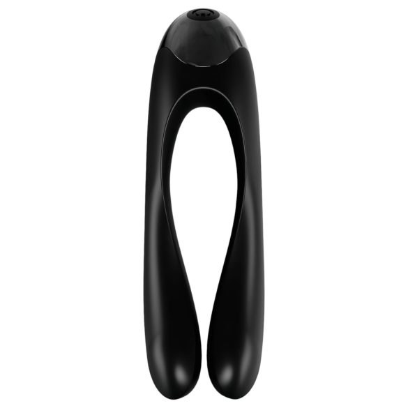 Satisfyer Candy Cane - punjivi vodootporni dvostruki vibrator (crni)