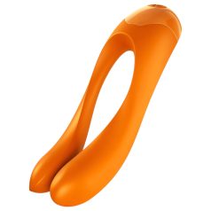   Satisfyer Candy Cane - punjivi, vodootporni dvostruki vibrator (narandžasti)