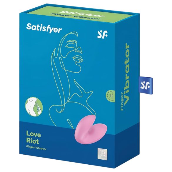 Satisfyer Love Riot - punjivi, vodootporni prstni vibrator (roze)