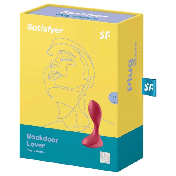 Satisfyer Backdoor Lover - punjivi, vodootporni analni vibrator (crveni)