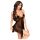 Penthouse Sweet Beast - set babydola s ružama (crna) - M/L