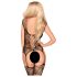 Penthouse Love Bud - mrežasti čipkani set otvorenog dizajna (crni) - XL
