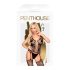 Penthouse Love Bud - mrežasti čipkani set otvorenog dizajna (crni) - XL