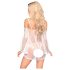 Penthouse Lip Smacker - čipkasti set sa spuštenim ramenima (beli) - M/L
