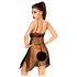 Penthouse Naughty Lutka - čipkasta haljina i tanga (crna)