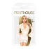 Penthouse Slatki Užitak - čipkasti ogrtač i tanga (bela)