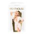 Penthouse Hypnotic Power - čipkani kratki ogrtač i tanga (bela) - XL