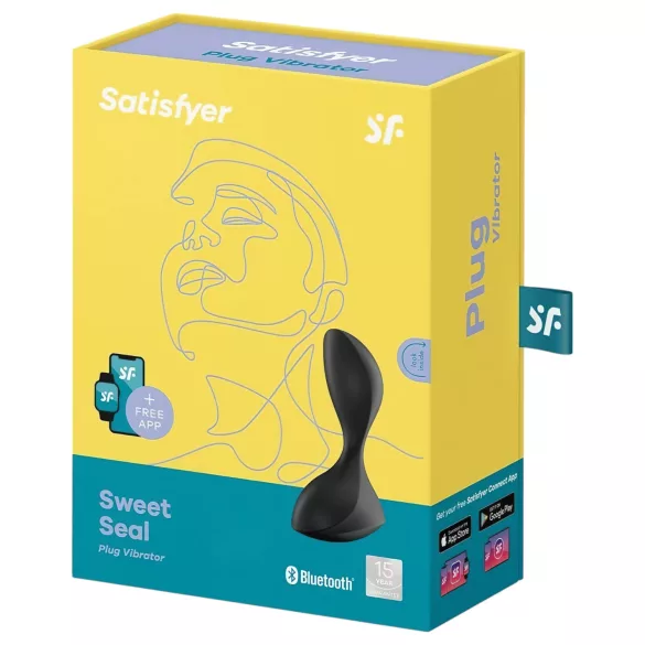 Satisfyer Sweet Seal - Aplikacijom upravljani analni vibrator (crni)