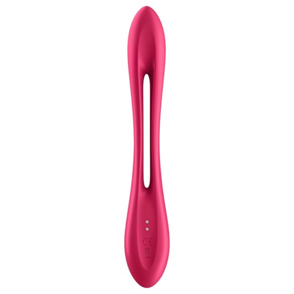 Satisfyer Elastic Joy - punjivi, fleksibilni parni vibrator (crveni)