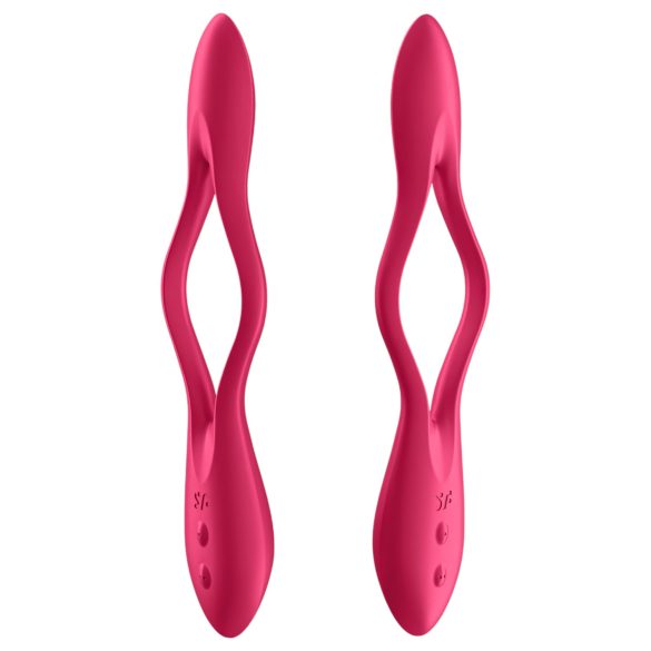 Satisfyer Elastic Joy - punjivi, fleksibilni parni vibrator (crveni)