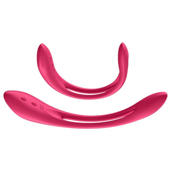 Satisfyer Elastic Joy - punjivi, fleksibilni parni vibrator (crveni)