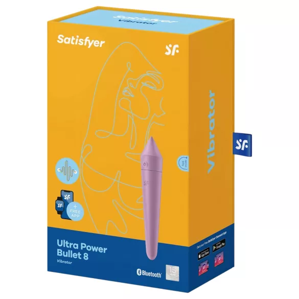 Satisfyer Ultra Power Bullet 8 - vibratorić sa aplikacionom kontrolom (ljubičasti)