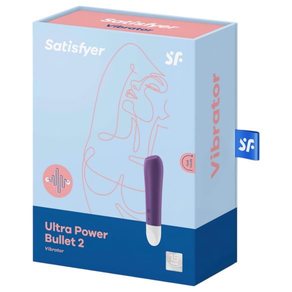 Satisfyer Ultra Power Bullet 2 - punjivi vodootporni vibrator (ljubičasti)