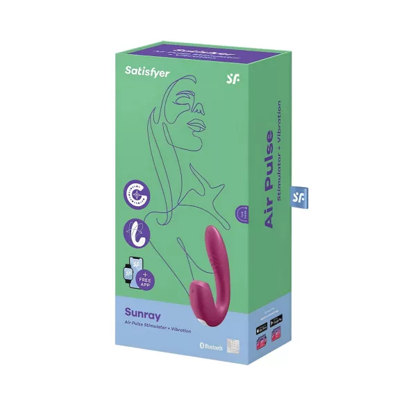 Satisfyer Sunray - Punjivi 2u1 vazdušni vibrator (crveni)