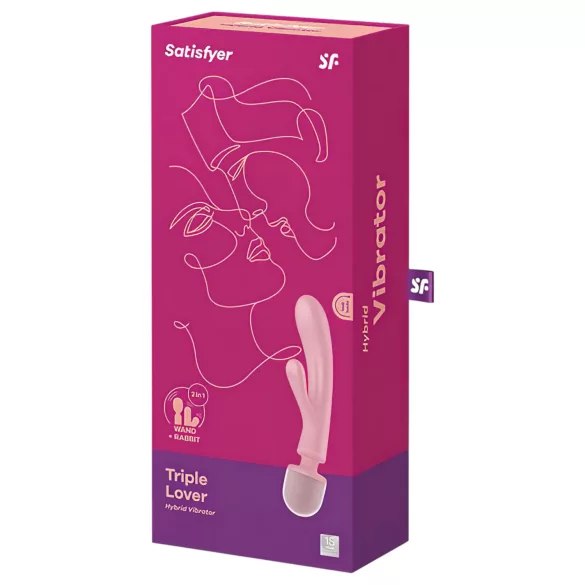 Satisfyer Triple Lover - G-tačka i masažni vibrator (roze)