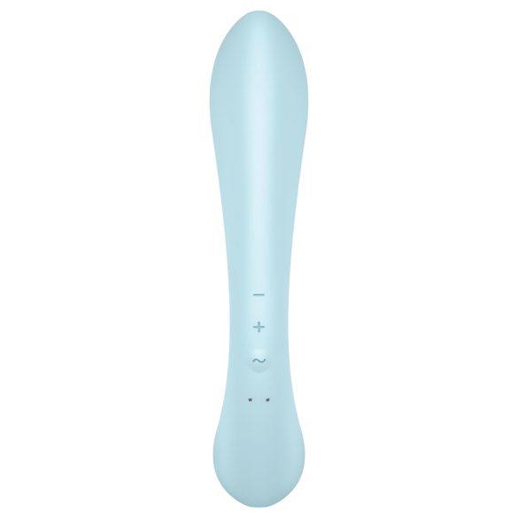 Satisfyer Triple Oh - punjivi vibrator sa klitoralnim nastavkom (plavi)