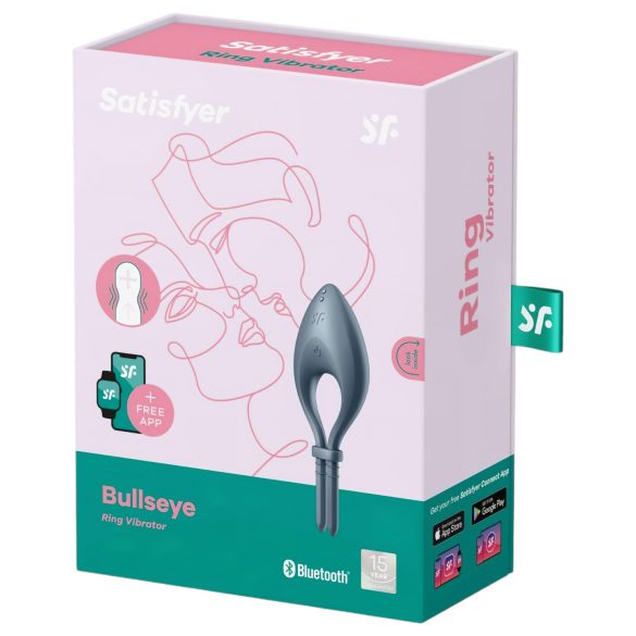 Satisfyer Bullseye - pametna vibro-puška za penis (siva)