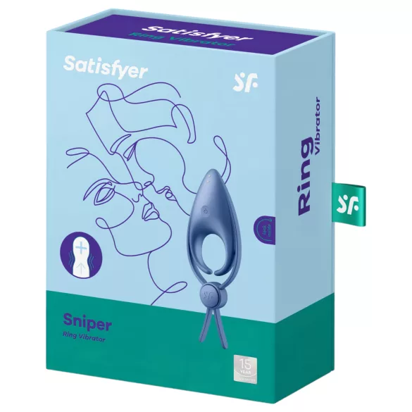 Satisfyer Sniper - punjiva vibraciona prsten za penis (plava)