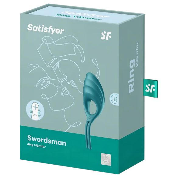 Satisfyer Swordsman - Punjivi, vibracioni prsten za penis (zelena)