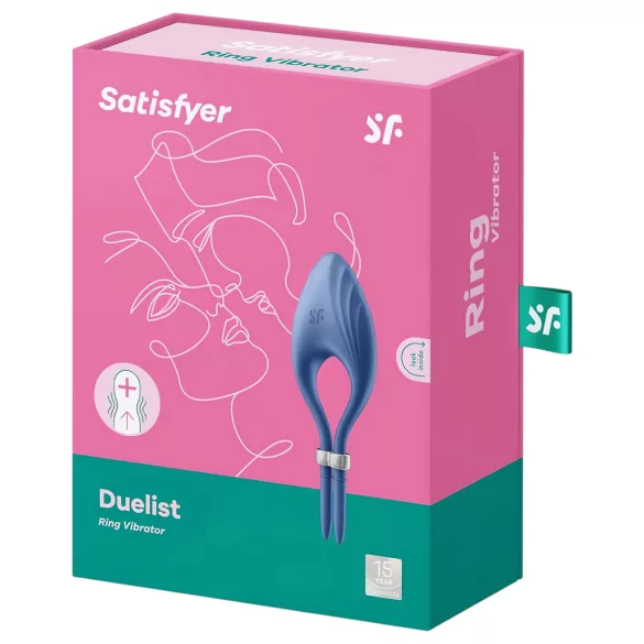 Satisfyer Duelist - vibrirajući prsten za penis na punjenje (plava)