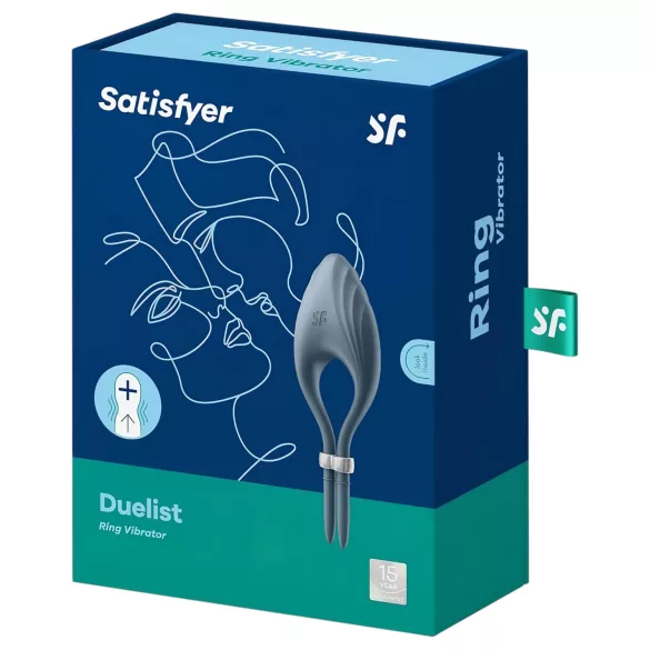 Satisfyer Duelist - vibrirajući prsten za penis sa punjivom baterijom (siva)