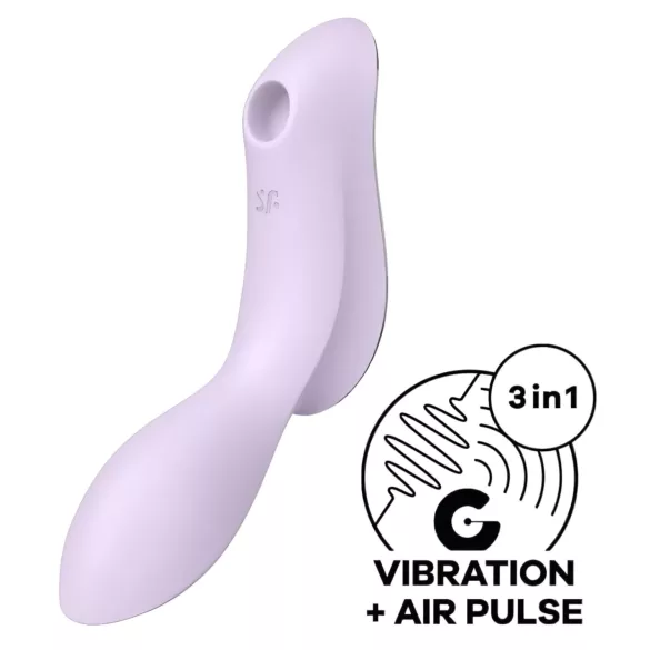 Satisfyer Curvy Trinity 2 - vazdušni 2u1 vibrator (ljubičasti)