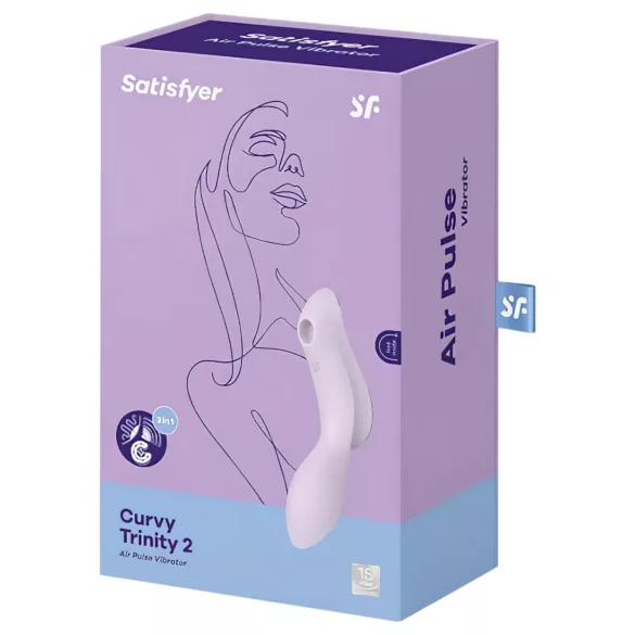 Satisfyer Curvy Trinity 2 - vazdušni 2u1 vibrator (ljubičasti)