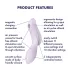 Satisfyer Curvy Trinity 2 - vazdušni 2u1 vibrator (ljubičasti)