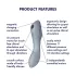 Satisfyer Curvy Trinity 3 - Talasasti 2u1 vibrator (siva)