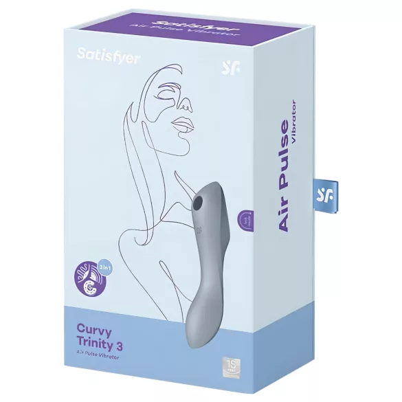 Satisfyer Curvy Trinity 3 - Talasasti 2u1 vibrator (siva)