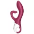 Satisfyer Embrace Me - crveni vibrátor s akumulátorom i klitoralnom ručkom