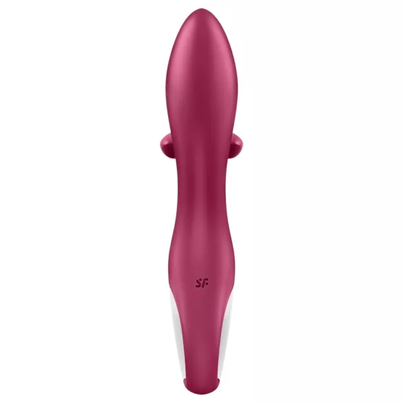Satisfyer Embrace Me - crveni vibrátor s akumulátorom i klitoralnom ručkom