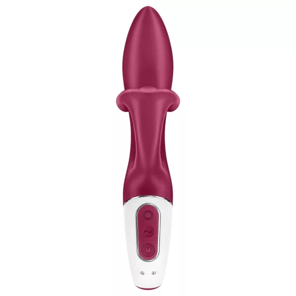 Satisfyer Embrace Me - crveni vibrátor s akumulátorom i klitoralnom ručkom