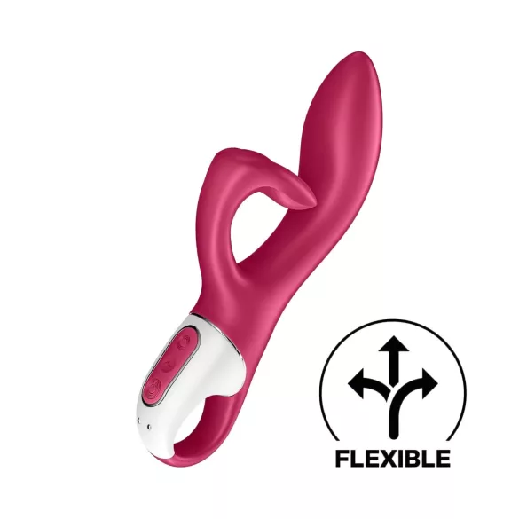 Satisfyer Embrace Me - crveni vibrátor s akumulátorom i klitoralnom ručkom