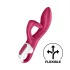 Satisfyer Embrace Me - crveni vibrátor s akumulátorom i klitoralnom ručkom