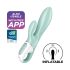 Satisfyer Air Pump Bunny 5 - pametni vibrirajući stimulator (menta)
