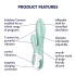 Satisfyer Air Pump Bunny 5 - aplikacijom upravljani pumpajuće vibrator (menta)