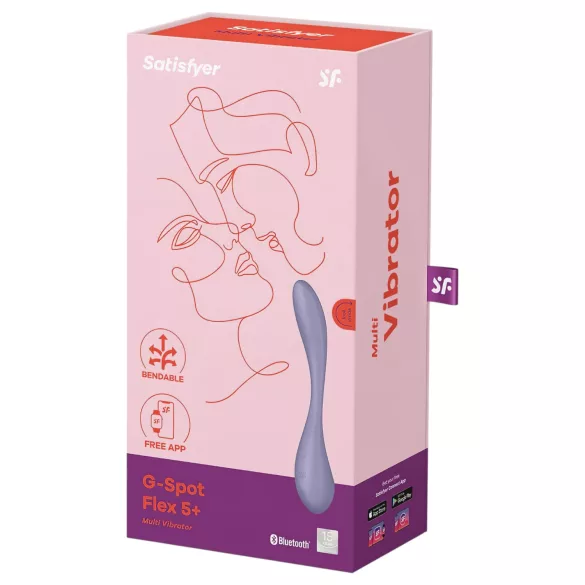 Satisfyer G-Spot Flex 5 - pametan G-tačka vibrator (ljubičasti)