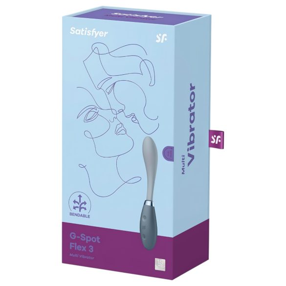Satisfyer G-Spot Flex 3 - Punjivi G-tačka vibrator (sivi)