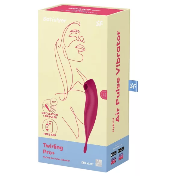 Satisfyer Twirling Pro - апликацијом управљани вибратор за клиторис (црвени)