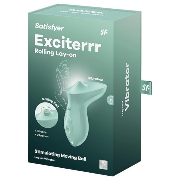 Satisfyer Exciterrr - ротирајући вибратор са перлицама за клиторис (зелени)
