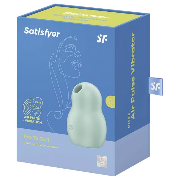 Satisfyer Pro To Go 1 - punjeni vazdušni stimulator za klitoris (menta)