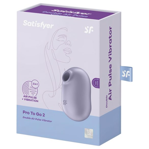 Satisfyer Pro To Go 2 – akumulatorski stimulator klitorisa sa vazdušnim talasima (ljubičasta)
