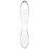 Satisfyer Dazzling Crystal 1 - dvostruki stakleni dildo (prozirni)