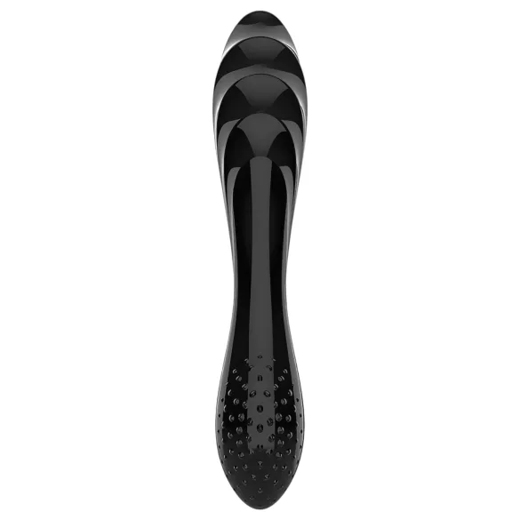 Satisfyer Dazzling Crystal 1 - stakleni dildo sa dva kraja (crni)