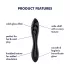 Satisfyer Dazzling Crystal 1 - stakleni dildo sa dva kraja (crni)