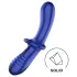 Satisfyer Double Crystal - dvostruki stakleni dildo (plavi)