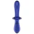 Satisfyer Double Crystal - dvostruki stakleni dildo (plavi)