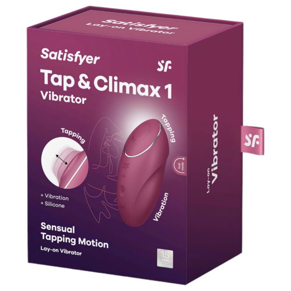 Satisfyer Tap & Climax 1 - 2u1 vibrator i stimulator za klitoris (crven)